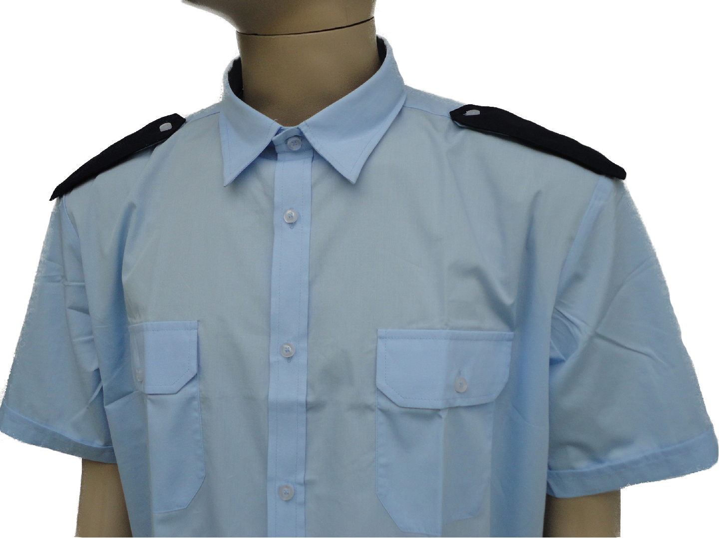 Košile pánská modrá SDH - krátký rukáv, s tm. nárameníky (60 % Bavlna / 40 % PES)
